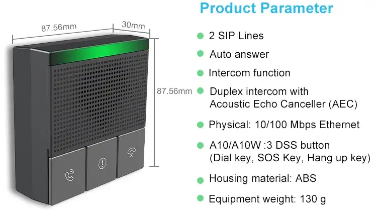 Fanvil SIP Mini Intercom : Model A10 Series