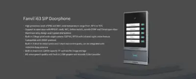 Fanvil SIP Video Doorphone : Model i63