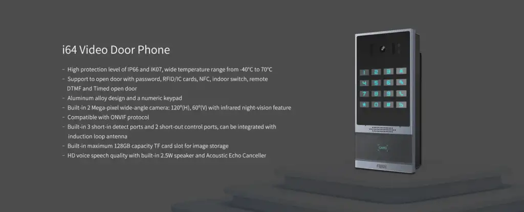 Fanvil SIP Video Doorphone : Model i64