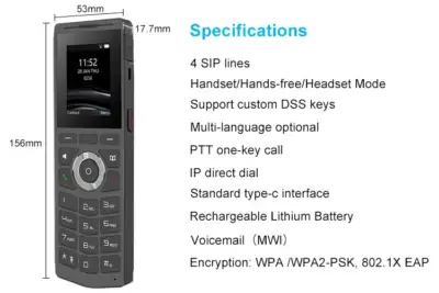 Linkvil W610W Portable WiFi Phone